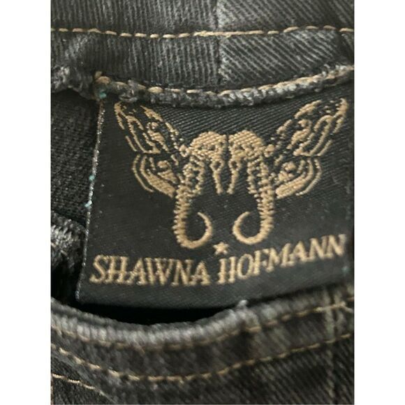 Shawna Hofmann Moto Steampunk Straight Leg Jeans Womens Black Size 8 - Picture 6 of 6